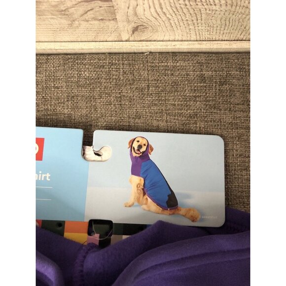 Dogs Lego Sweatshirt Pet Apparel Purple Blue Black Size Medium - Picture 3 of 4